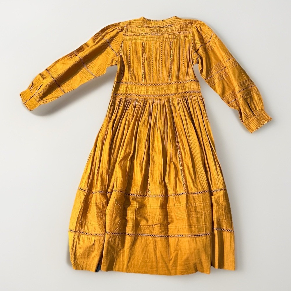 Women’s Long Sleeve Midi Dress in Burnt Orange - Picture 8 of 15